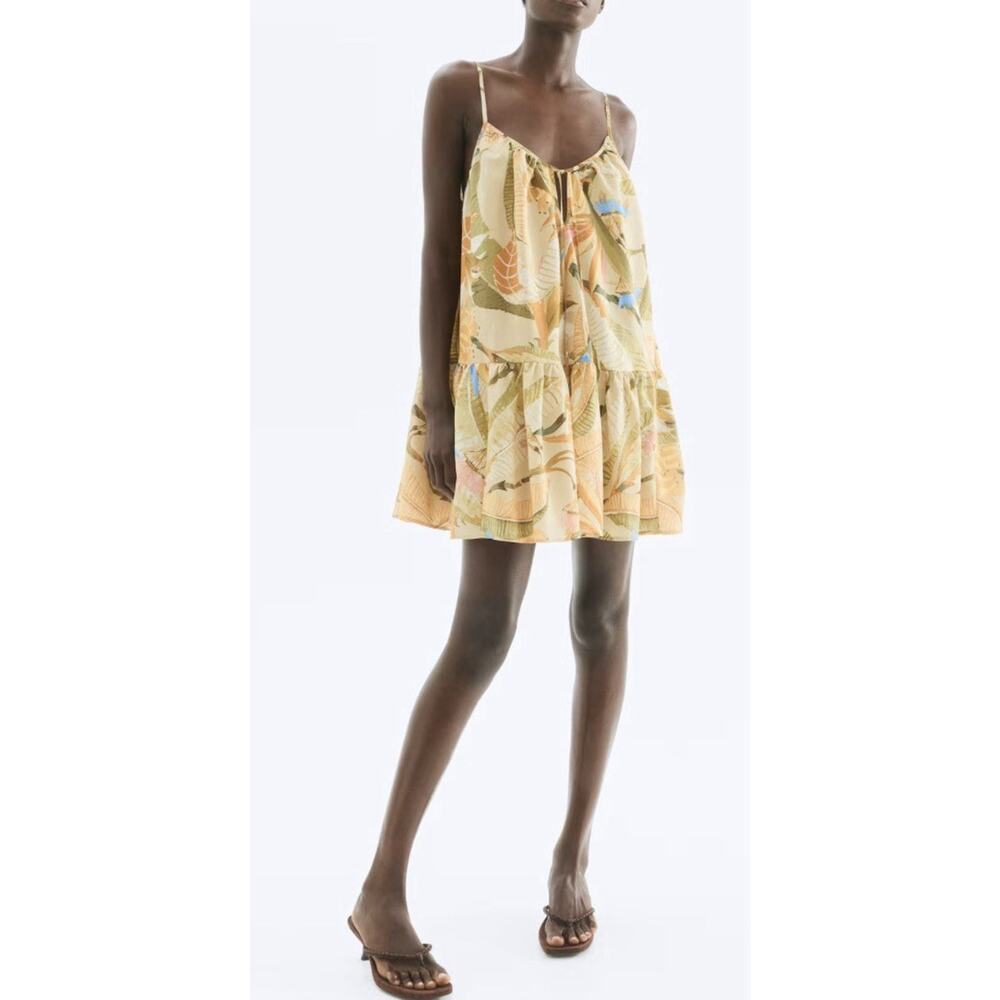 H&M A Line Strappy Dress Loose Fit Mini Size S